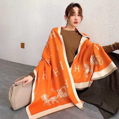 China Cashmere 2021 Latest Fashion Women's Warm Scarves With Logo Cheap Imitation Cashmere Winter Brand Female Scarf for sale