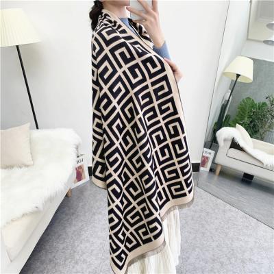 China 2020 new design cashmere cashmere scarf large winter fashion brand bufanda shawl tassel soft warm ladies for sale