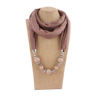 China Wholesale 2019 Newest Accessories Wholesale 2019 Polyester Fashion Cheap Simple Round Scarf Necklace Women's Pendant Jewelry Knit Infinity Scarf for sale