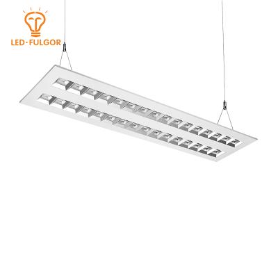 China UGR< 2021 Fulgor New Design 300*1200 Large Optics 19 (DALI anti-galre) Lens 48W Dimmable Anti Glare Led Recessed Panel Light for sale