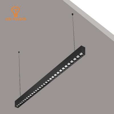 China Thru Lighting Popular Design Optics Lens 60W Pendant Led Linear Desk Light Living Room Thru Batten Light for sale