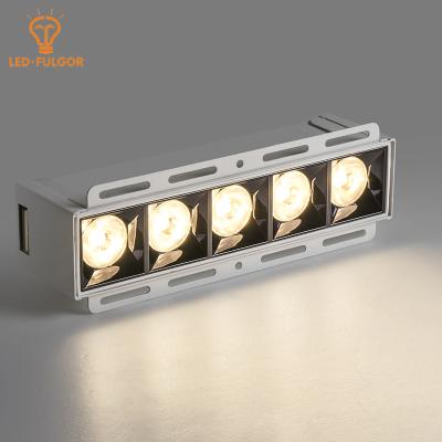 China 2020 New Arrival 80lm/w Easy To Install Low UGR 15w LED Grille Recessed Beam Lights Indoor Stop Lamp for sale