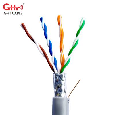 China PURE COPPER FTP Indoor/Outdoor Cable 24awg CCA Cat5e Ethernet Cable Cabling System With Al-Foil For Communication for sale