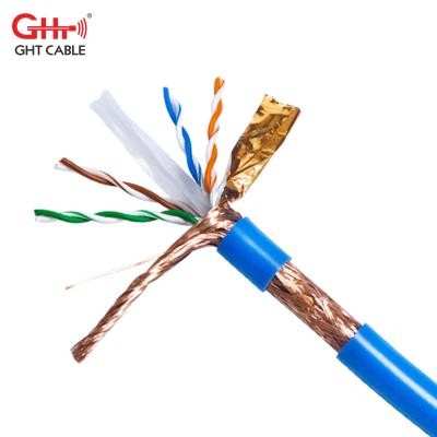 China CCTV/Computer/Cabling System/Building Indoor/Outdoor Cable/Industrial Communication Copper SFTP Cat6 CCA PVC+PE Jacket With Double Shields 305m CE RoHS ISO9001 Pass Test by AL-FOIL for sale