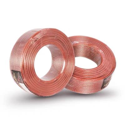 China 50m/100m High Quality Loudspeaker Wire High Quality CU Conductor Speaker Wire 100% Transparent for sale