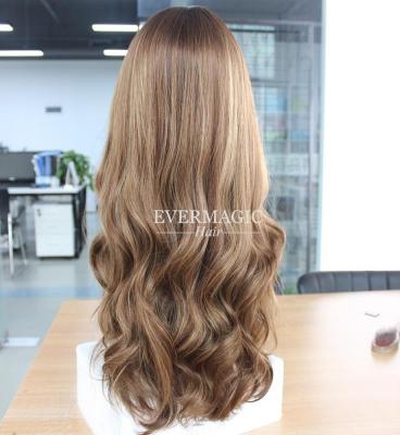 China Luxury Costume Wigs Silky Straight Wave Balayage Color Top European Jewish Wig Hair Kosher Wigs Silky Straight Wigs for sale