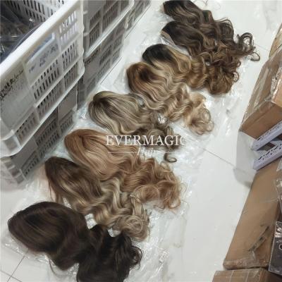 China Ombre Brown Ombre Color Hair Wigs Ash Wave Brown Balayage Color Silky Straight Lace Frontal Wigs for sale