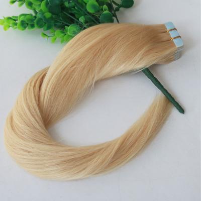 China #613 Silky Straight Wave Tape In Hair Extensions 613Hair Extensions Skin Weft Tape In Hair Extensions Light Blonde for sale