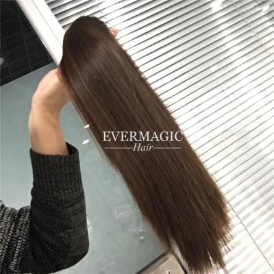 China Silky Straight Wave Vrigin Hair Ponytail Hair Extensions 14-24inch Machine Ponytail Wigs For Women for sale