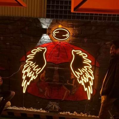 China Buildings Fast Delivery Customs Lead Light Neon Sign No Moq Angel Wings Neon Sign Custom Led Customize Led Neon Sign for sale