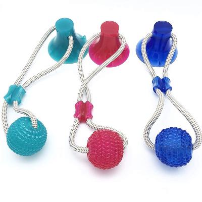 China HY-Pet Sustainable Rubber Cup Dog Interactive Chew Toys Tend Training Rope, Bite Resistant Pet Cleaning Teeth for sale