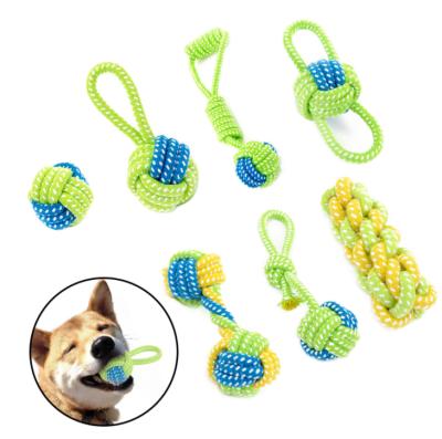 China HY-Wholesale Viable Pet Training Cotton Ball For Dog Rope Toy Dog Teeth Grinding Toy for sale