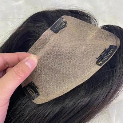 China 100% Virgin Human Hair Pare Silk Topper With German Free Medium Lace High Density Silk Women Lace Topper for sale