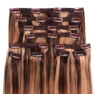 China Wholesale Silky Straight Qingdao Xinmiao Human Virgin Wave No Shedding Baby Hair Clips Natural Clip In Hair Extension for sale