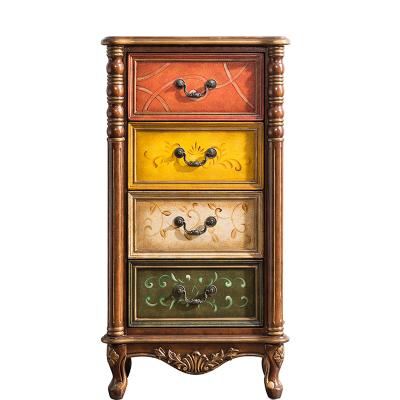 China Expandable Classic Hand Painted Chest Furniture Dining Room Bed Side Cabinet Storage Drawer for sale