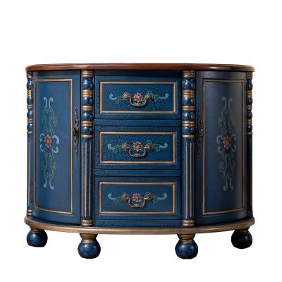 China Extendable Latest Design Hand Painted Furniture Living Room Entryway Accent Chest And Cabinet for sale