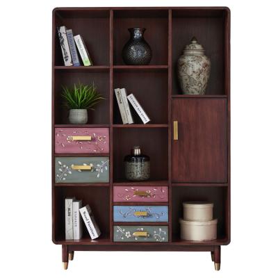 China Best Selling Vintage 8-Bookshelves Expandable Antique Home Office European Living Room Bookcase for sale