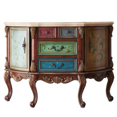 China High Quality Elegant Hand Painted Hallway Accent Console Solid Wood Extendable Furniture Furniture For Living Room for sale