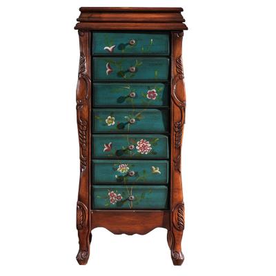 China Expandable Design European Classic Bedroom Home Style Solid Wood Jewelry Display Case for sale