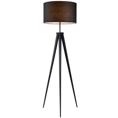 China Modern Fabric 60273F Metal Floor Lamp Shade 3 Legs Modern Wood Light. for sale