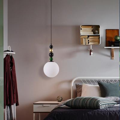 China ST-5100L Modern Milk Glass Round Light Balloon Picture Pendant Light Chandelier. for sale