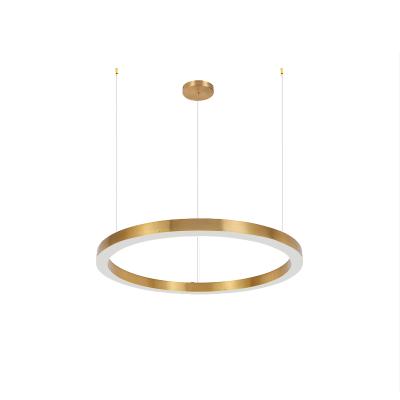 China ST-8848-80 Modern Gold Nickel Pearl Black Pendant Lamp Large Modern Brushed Ring Light For Dining Room. for sale