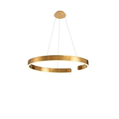 China Minimalist gold ST-1655-60 C brushed stainless steel shaped ring lamps hanging pendant chandelier. for sale