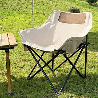 China New Contemporary Design Portable Custom Logo Beach Moon Chair Folding Lightweight Camping Chair for sale