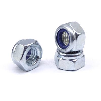 China Heavy Industry Large Diameter Insert Lock Nut M5 M10 M30 Din985 Din982 Heavy Galvanized Nylon Hex Nylock Nut for sale