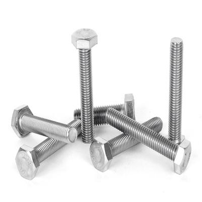 China Stainless Steel Factory Price Customized DIN Stainless Steel M3 M4 M5 M7 M8 M10 Hex Hex Head Bolt for sale