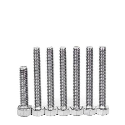 China Stainless Steel Factory Price Customized Bolts M6 Stainless Steel Single Hex Head Hex Bolt for sale