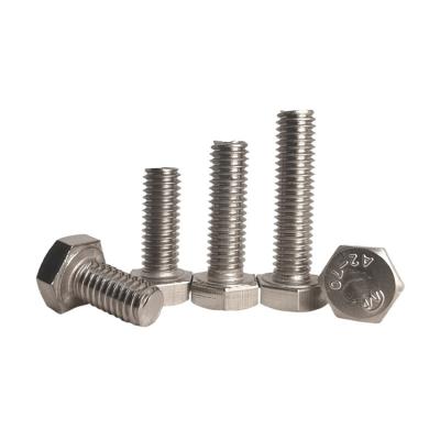 China Wholesale Plain Full Thread Hex Hexagon Stainless Steel Fastener 304 Head Bolt for sale