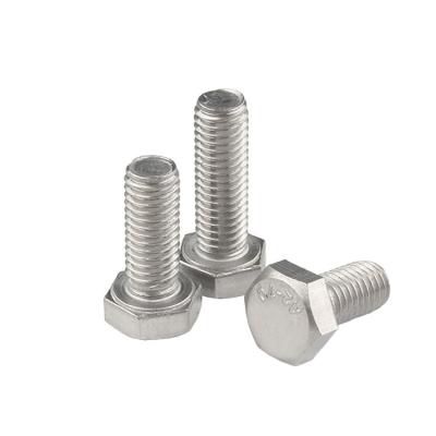 China Hot Sales M4 Din933 M4 M5 M6 M7 M8 High Strength Stainless Steel Hexagon Fitted Bolts for sale