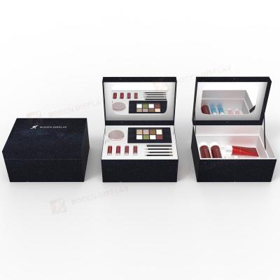 China Handmade Fashion Star Concept Presentation Box For Makeup With Mirror High Quality Paper Cosmetic Set Packaging Box for sale