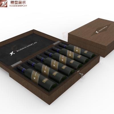 China Handmade Custom Gift Box Matt Finish 6 Bottle Package Box Wooden Wine Box for sale