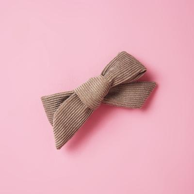 China Natural and Cool Baby Hand Tied Kids Canvas Bows Hair Clips Girls Hairpins Baby Hair Handmade Hair Ties. for sale