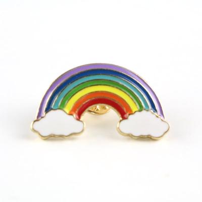 China Dress Decoration Fashion Women Jewelry Brooch Gift Enamel Colorful Rainbow Shape Alloy Metal Brooch Pin for sale