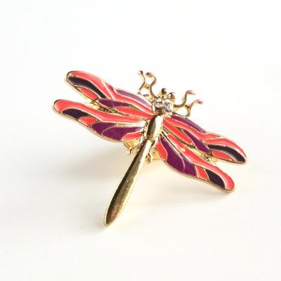 China Wholesale Dress Decoration Enamel And Dragonfly Jewelry Brooch Zinc Alloy Animal Pins for sale