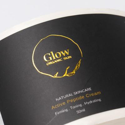 China Logo Sticker Vinyl Waterproof Luxury Custom Hot Custom Foil Printing Sticker Label for sale