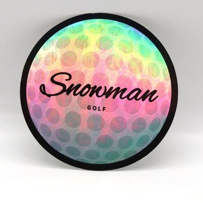 China Customized Logo Rainbow Effect Die Cut Hologram Holographic Sticker Label Made Label Holographic Sticker for sale