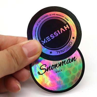 China Shinny Holographic Custom Cheap Volume Decorative Die Cut Vinyl Hologram Label Cute Holographic Sticker for sale