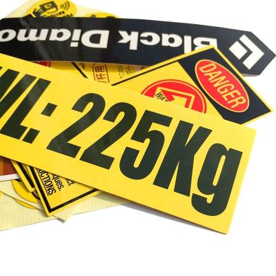 China OEM Waterproof Permanent Adhesive Vinyl Maximum Load Bearing Weight Limited Weight Warning Sticker Decal for sale