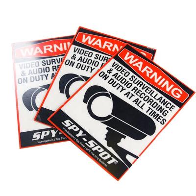 China Manufacturer Screen Printing Custom Vinyl Waterproof Self Adhesive Tactile Safety Label Warning Stickers for sale