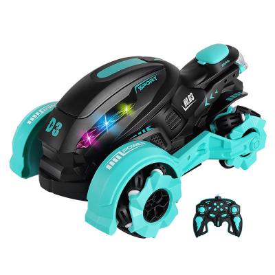 China Cool RC Hobby rc 2.4G Stunt Kids Toys Jet Mist Motorcycle Remote Control Kit for sale