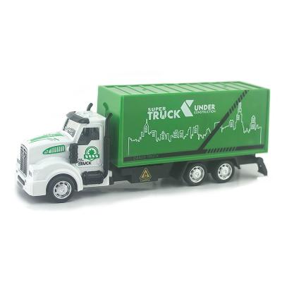 China Friction Toy Kids 1:48 Die Cast Metal Pull Out Car Cargo Container Truck Toy Custom for sale