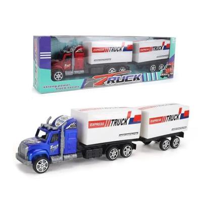 China Cheap Friction Toy Interesting simulation friction container truck car toy for kids for sale