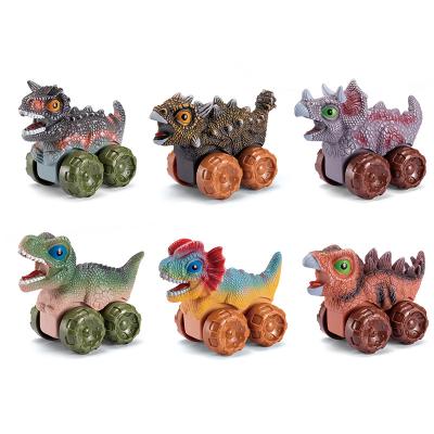 China Friction Toy New Arrival Vinyl Let Go Plastic Mini Dinosaur Car Model Toys For Children for sale