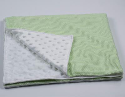 China Double Layer Newborn Infant Seeruscker Baby Kids Anti-pilling Minky Blanket for sale