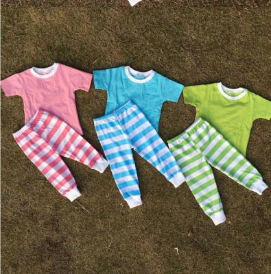 China Breathable Easter pajamas white and blue baby kids toddlers personalized blue pajamas new 2017 Easter bunny Easter pajams for sale