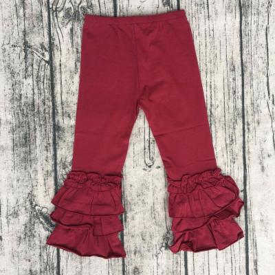 China 2016 Viable Wholesale Bulk Christmas Toddler Hot Sale New Style Winter Baby Spring Ruffle Icing Girls Pants Empty Harem Pants for sale